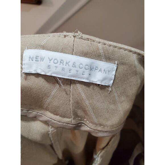 New York & Co. Women's Beige Polyester High Rise Straight Fit Dress Pant Size 10 - Picture 9 of 13